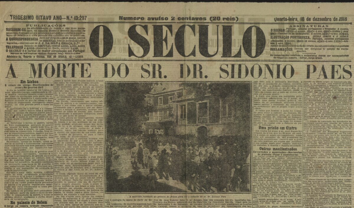 Articolo di giornale titola la morte del Presidente