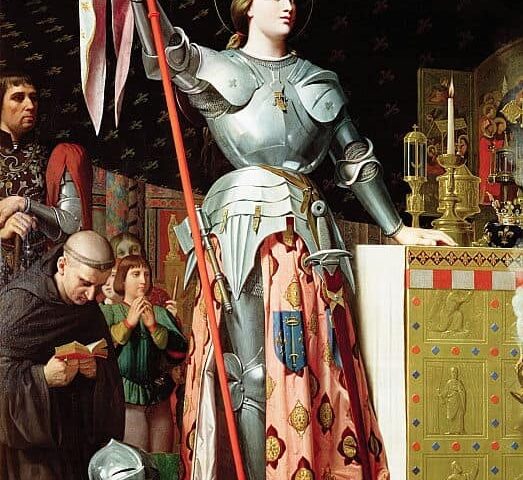 Giovanna d’Arco all’incoronazione di Carlo VII a Reims”, di Jean-Auguste-Dominique Ingres, 1854, Musée du Louvre, Parigi